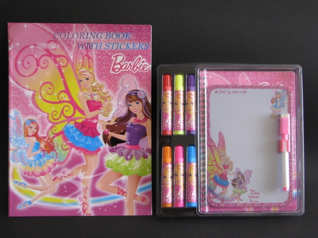 Coloring Set with Magnet Whiteboard - Barbie